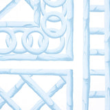 Schumacher Bamboo Trellis Panel A Blue Wallpaper