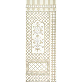 Schumacher Bamboo Trellis Panel A Neutral Wallpaper