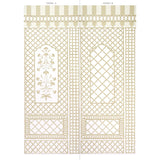 Schumacher Bamboo Trellis Panel A Neutral Wallpaper