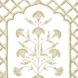 Schumacher Bamboo Trellis Panel A Neutral Wallpaper