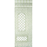 Schumacher Bamboo Trellis Panel B Green Wallpaper