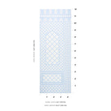 Schumacher Bamboo Trellis Panel B Blue Wallpaper