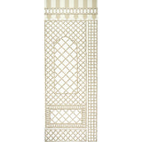Schumacher Bamboo Trellis Panel B Neutral Wallpaper