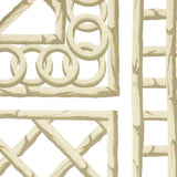 Schumacher Bamboo Trellis Panel B Neutral Wallpaper