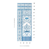 Schumacher Mughal Garden Panel A Blue Wallpaper