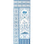 Schumacher Mughal Garden Panel B Blue Wallpaper