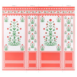 Schumacher Royal Poppy Panel A Red Wallpaper