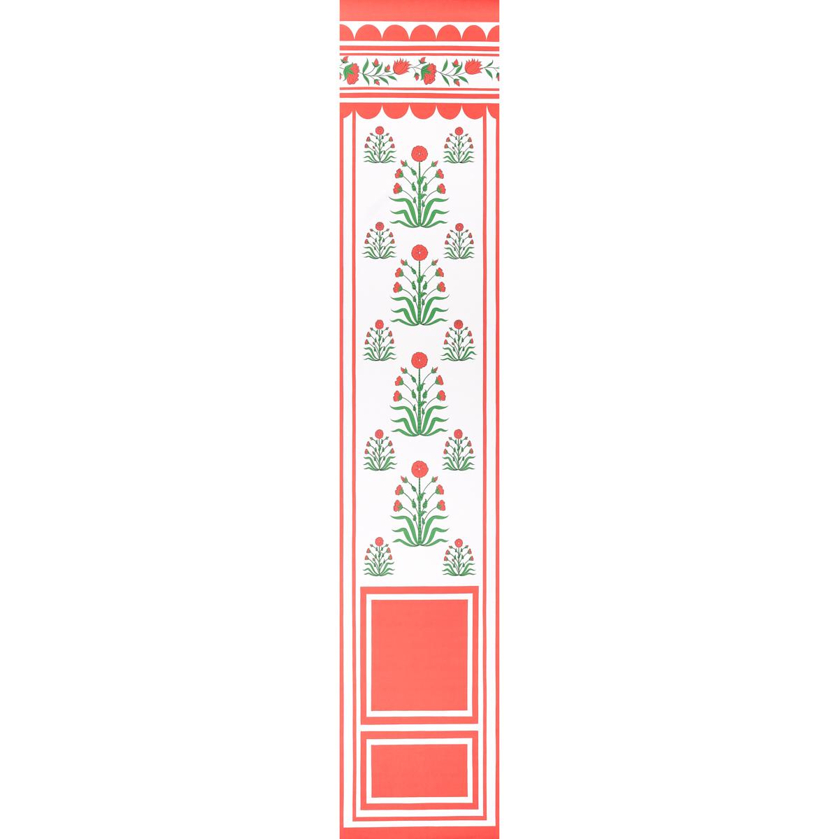 Schumacher Royal Poppy Panel B Red Wallpaper