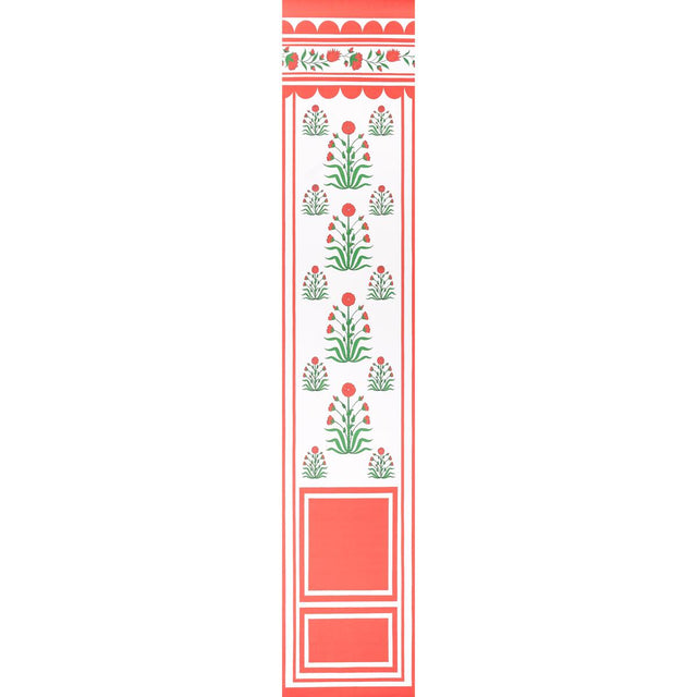 Schumacher Royal Poppy Panel B Red Wallpaper