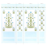 Schumacher Royal Poppy Panel B Blue Wallpaper