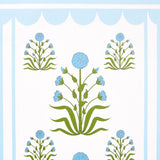 Schumacher Royal Poppy Panel B Blue Wallpaper