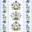 Schumacher Poppy Stripes Blue Wallpaper