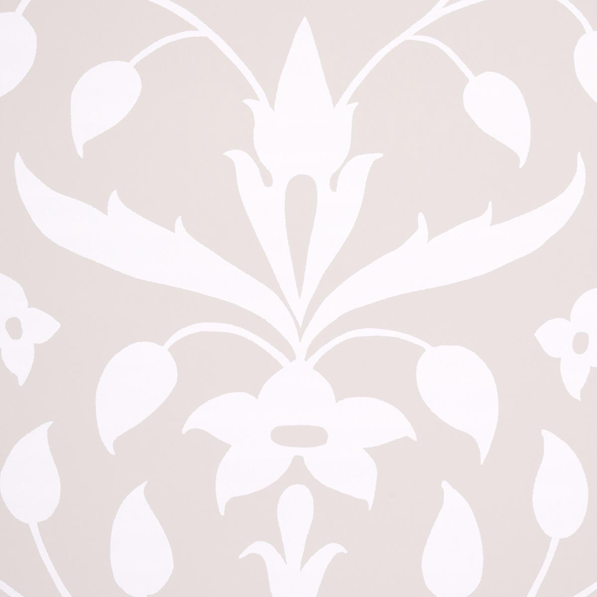 Schumacher Jaipur Mughal Flower Neutral Wallpaper