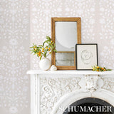 Schumacher Jaipur Mughal Flower Neutral Wallpaper