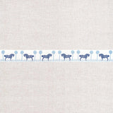 Schumacher Polka Dot Pony Tape Blue Trim
