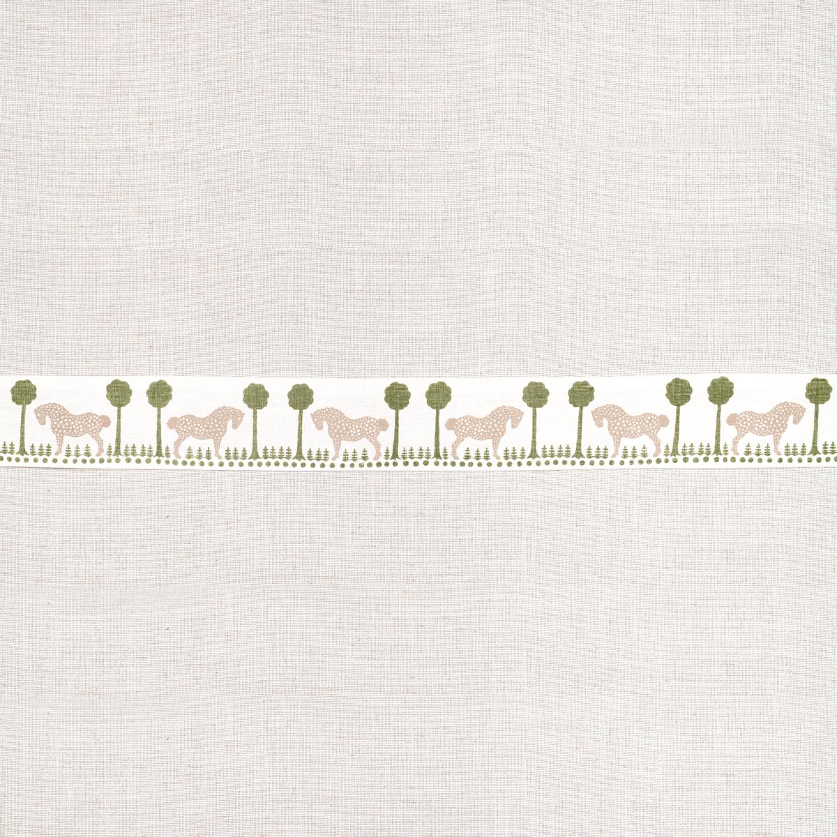 Schumacher Polka Dot Pony Tape Olive Trim