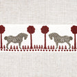Schumacher Polka Dot Pony Tape Red Trim