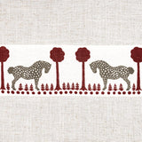 Schumacher Polka Dot Pony Tape Red Trim