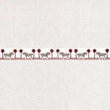Schumacher Polka Dot Pony Tape Red Trim