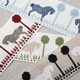 Schumacher Polka Dot Pony Tape Red Trim