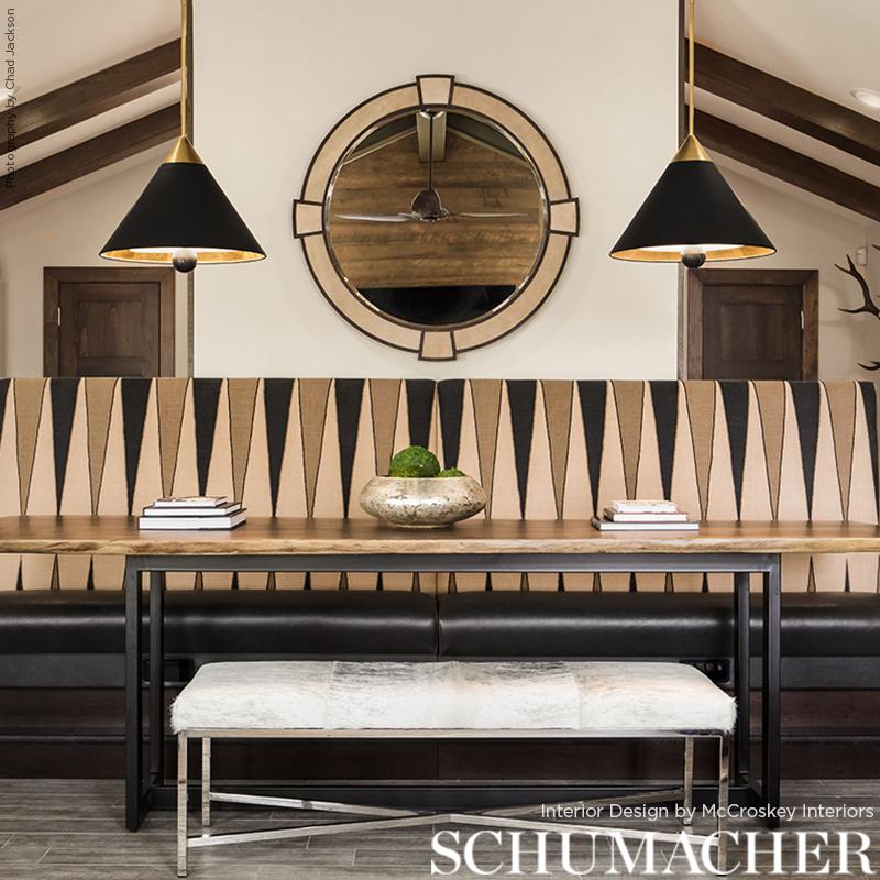 Schumacher Moorea Lava Black Fabric