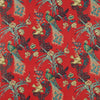 Schumacher Peacock Red Fabric