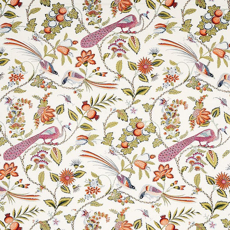 Schumacher Campagne Persimmon & Pink Fabric