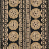 Schumacher Bora Bora Print Embellished Lava Black Fabric