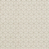 Schumacher Tumbling Blocks Greige Fabric