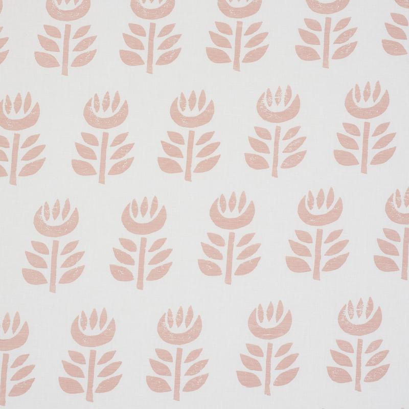 Schumacher Rosenborg Hand Print Pink Fabric