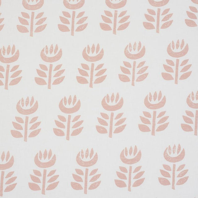 Schumacher Rosenborg Hand Print Pink Fabric