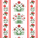 Schumacher Poppy Stripes Red Wallpaper