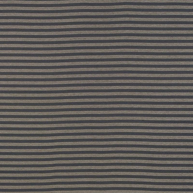 Schumacher Geoffrey Metallic Stripe Carbon Fabric
