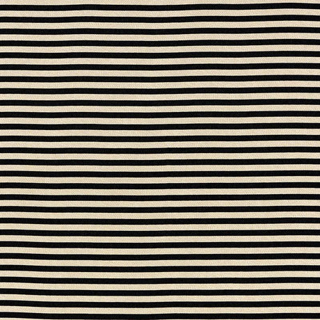 Schumacher Geoffrey Metallic Stripe Obsidian Fabric