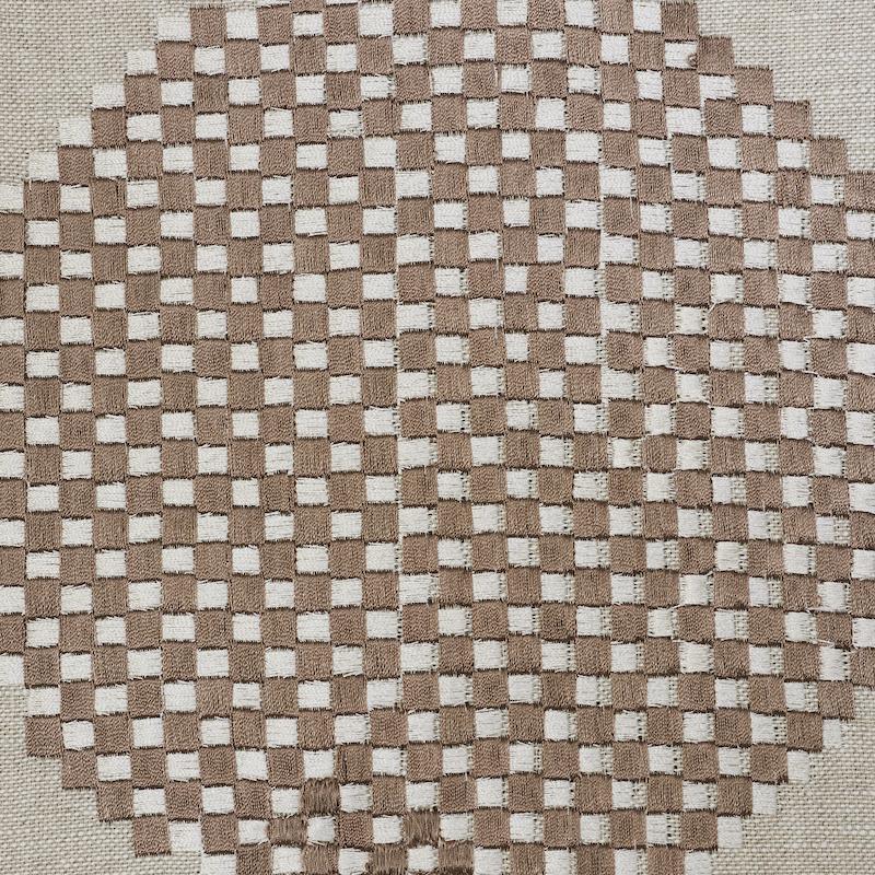 Schumacher Hansen Embroidery Neutral Fabric