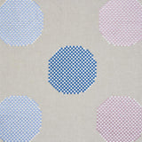 Schumacher Hansen Embroidery Blue & Lilac Fabric