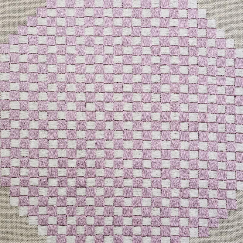 Schumacher Hansen Embroidery Blue & Lilac Fabric