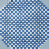 Schumacher Hansen Embroidery Blue Fabric