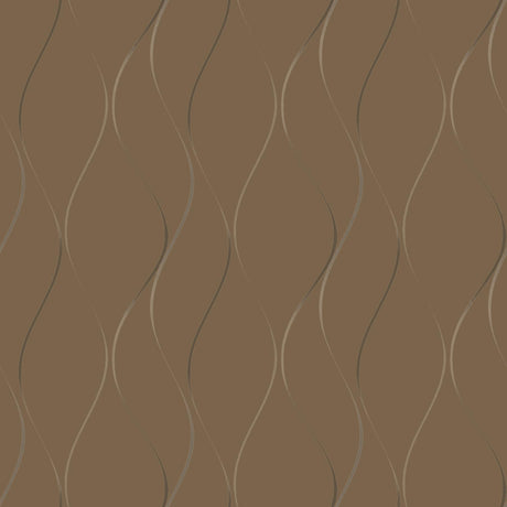 Antonina Vella Wavy Stripe Gold Wallpaper