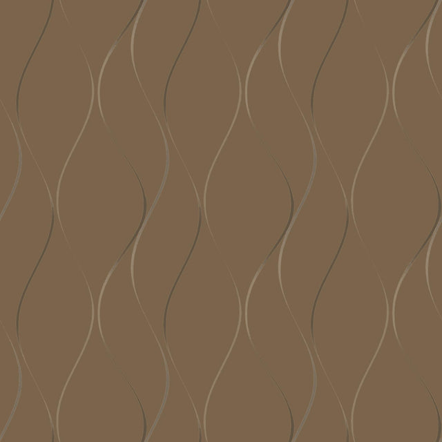 Antonina Vella Wavy Stripe Gold Wallpaper