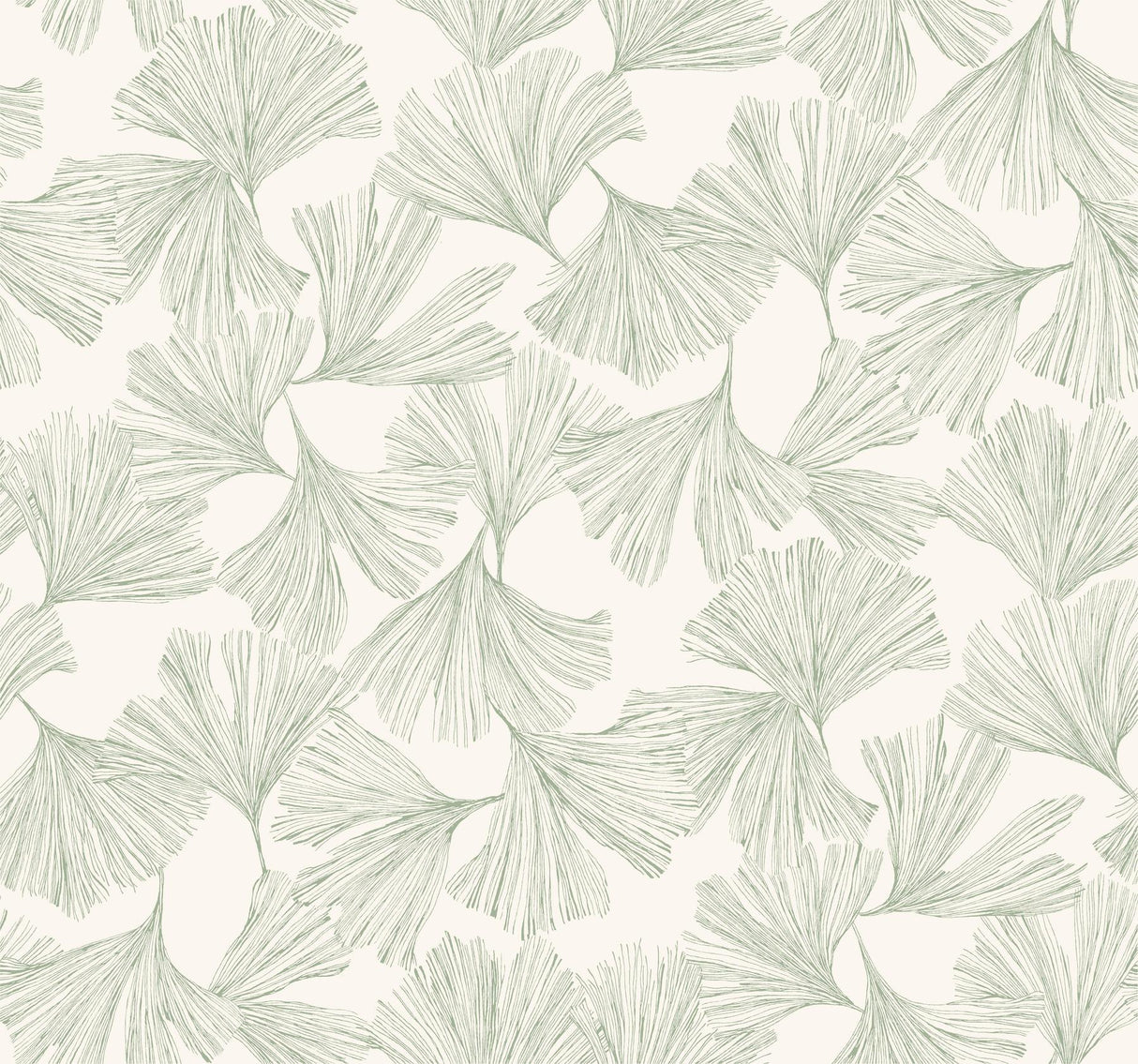 Antonina Vella Ginkgo Toss Green Wallpaper