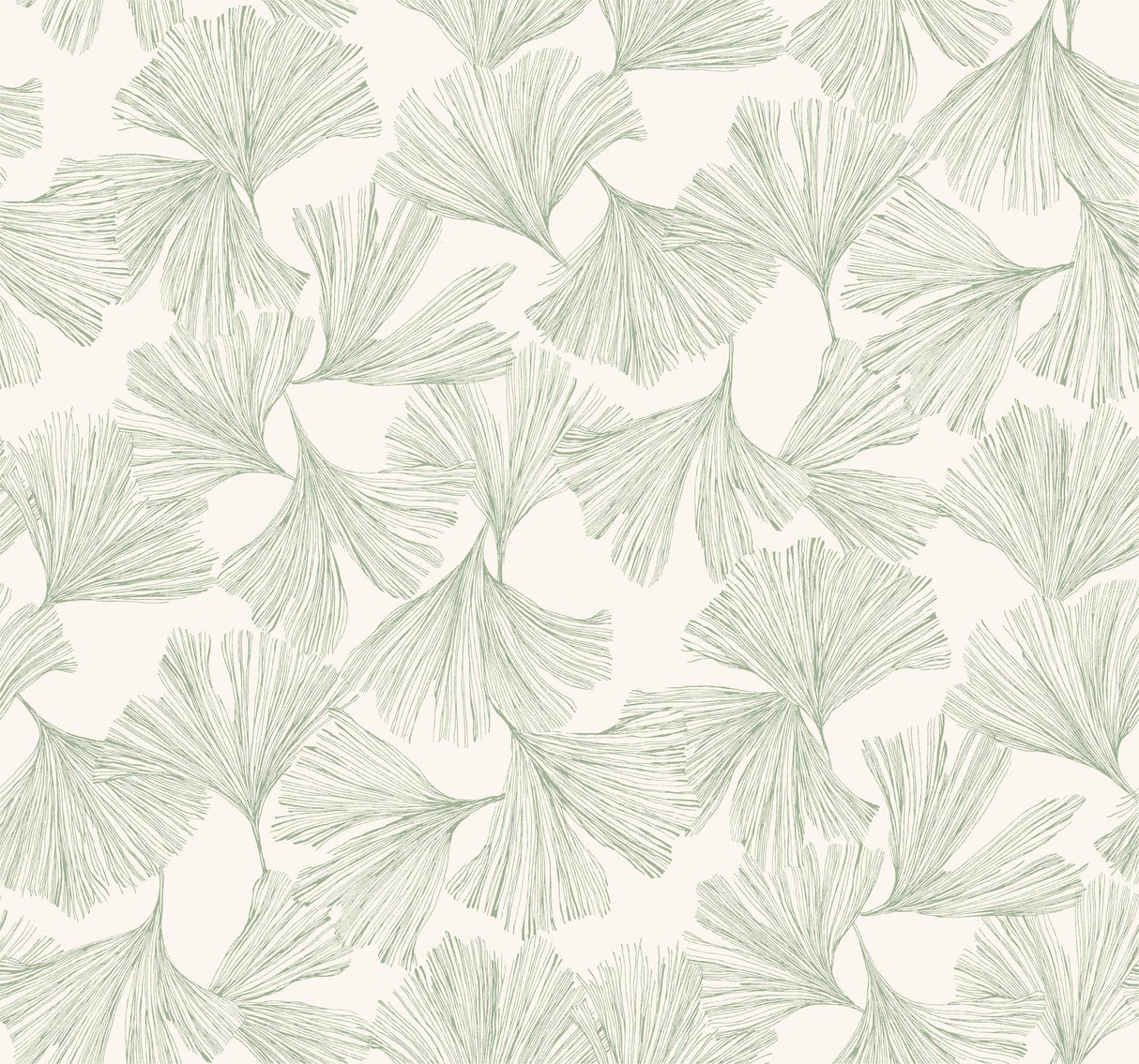 Antonina Vella Ginkgo Toss Green Wallpaper