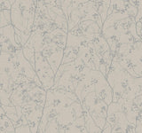 Antonina Vella Luminous Branches Gray/Silver Wallpaper