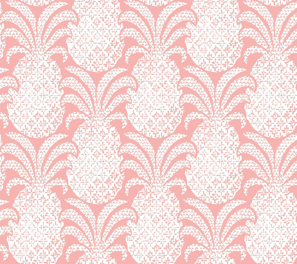 York Colony Club Peel & Stick Shell Pink Wallpaper
