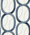 Candice Olson Interlock Peel & Stick Navy Wallpaper