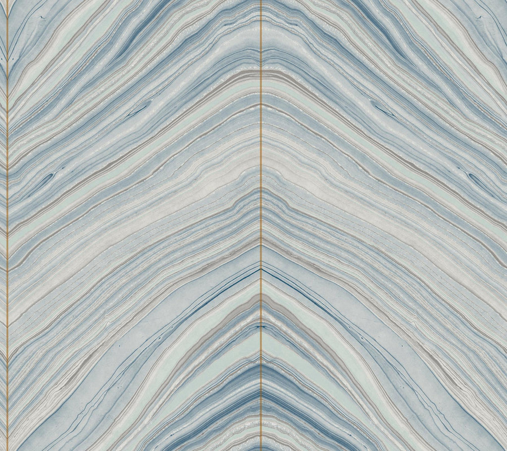 Candice Olson Onyx Strata Peel & Stick Mist Blue Wallpaper