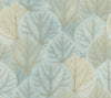 Candice Olson Leaf Concerto Peel And Stick Turquoise Wallpaper