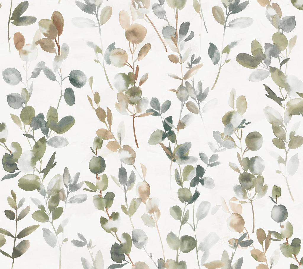 Candice Olson Joyful Eucalyptus Peel & Stick Green Wallpaper
