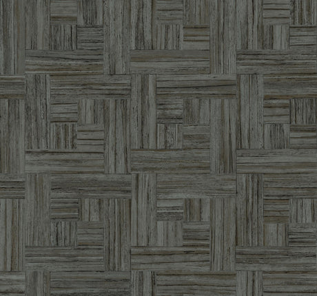 York Black Tesselle Black Wallpaper