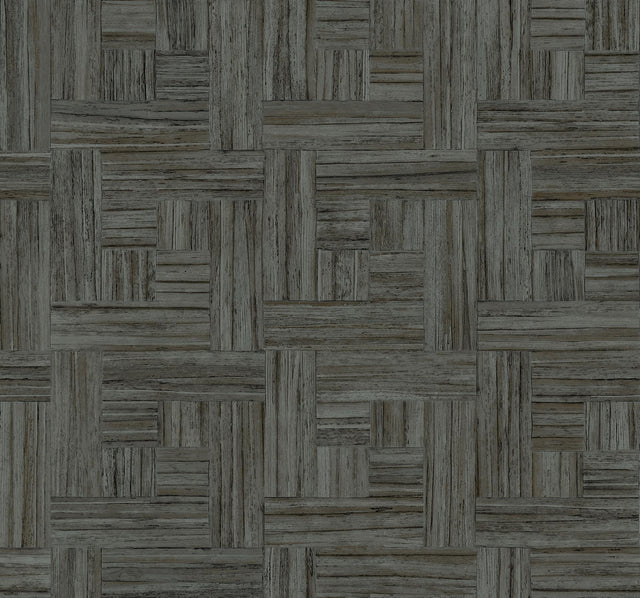 York Black Tesselle Black Wallpaper
